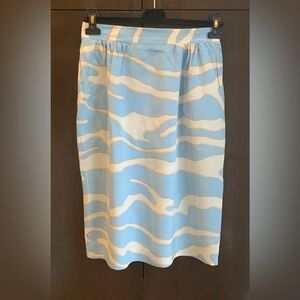 HANAE MORI Vintage Silk Midi Skirt